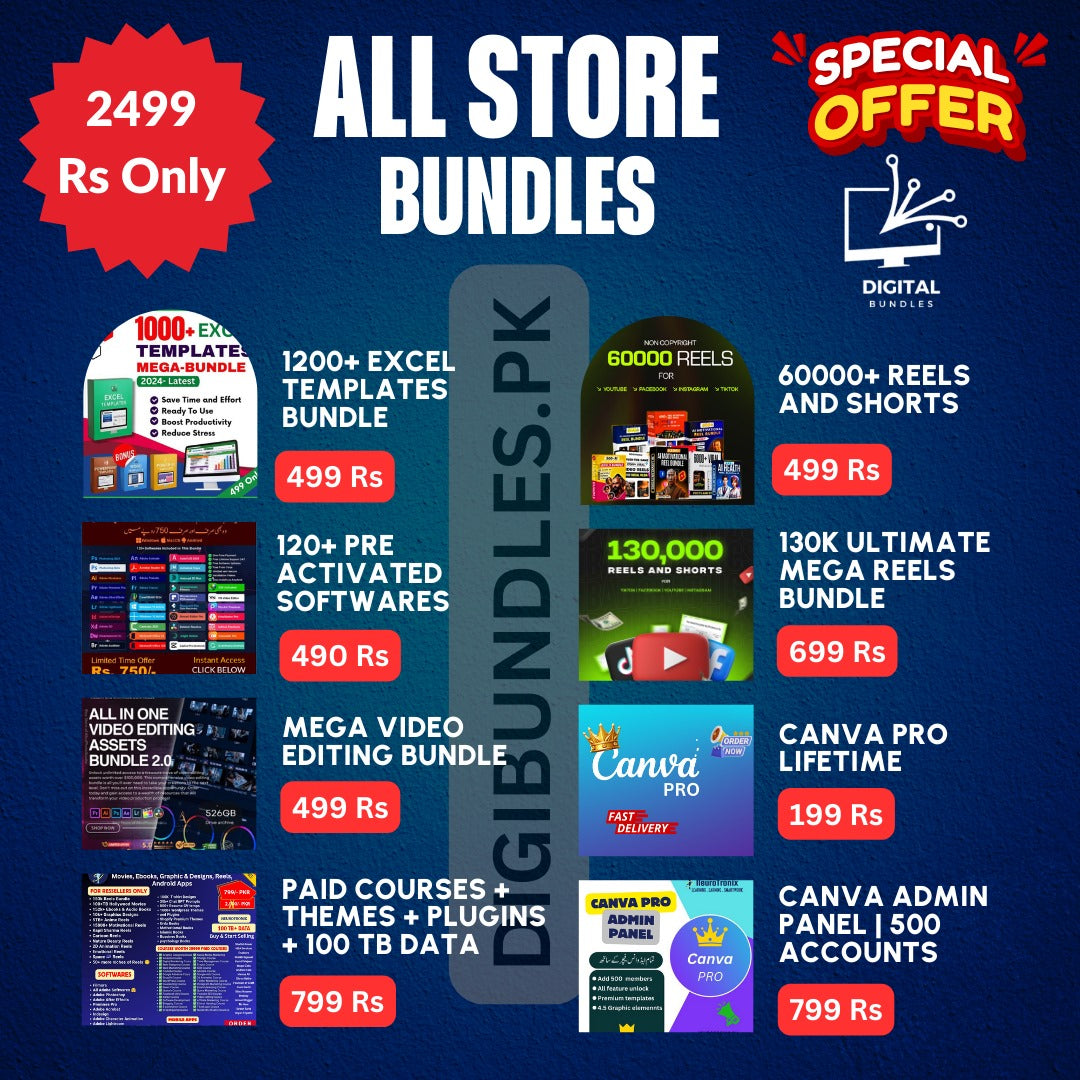 All Store Bundles (Instant Lifetime Access Within 30 Seconds) With Reselling Rights